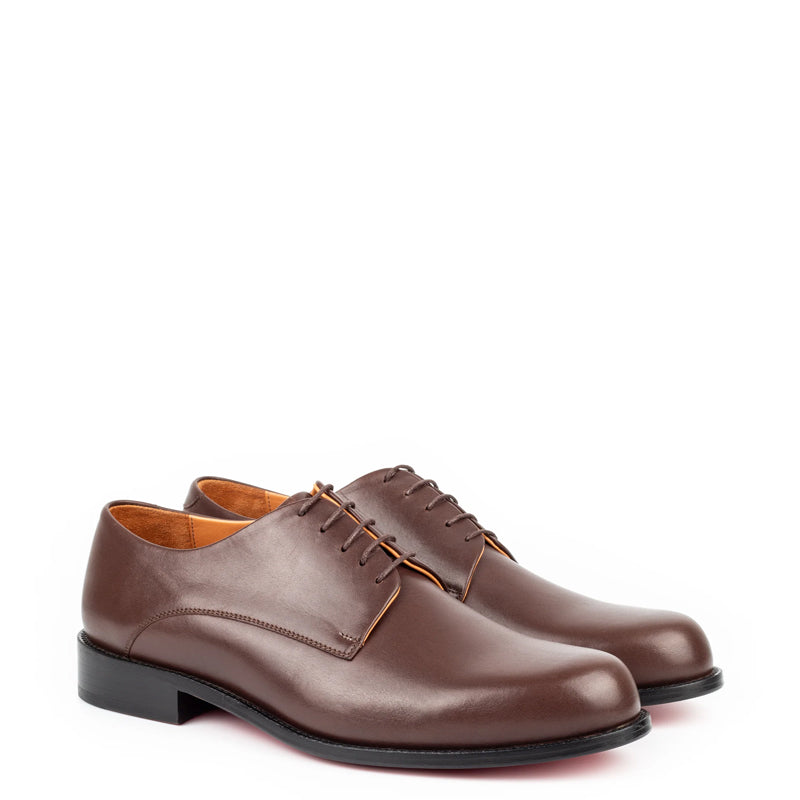 Leather Polished Plain Italian Derby Shoe