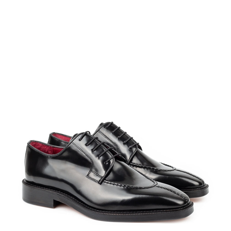 Split Toe Handpainted Crust Leather Derby Shoe