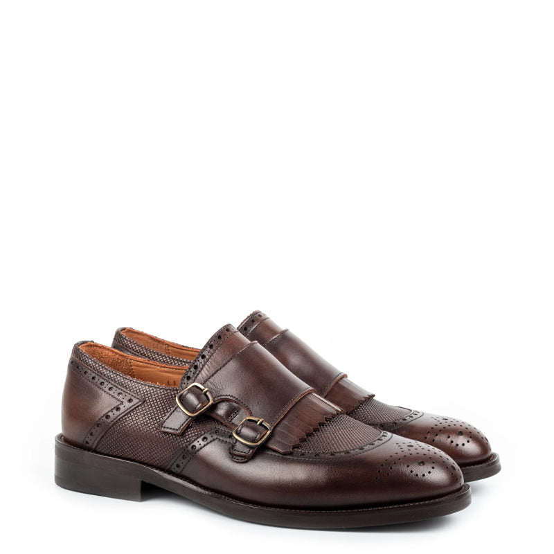 Luxury Design Leather Stylish Double Monk Shoe