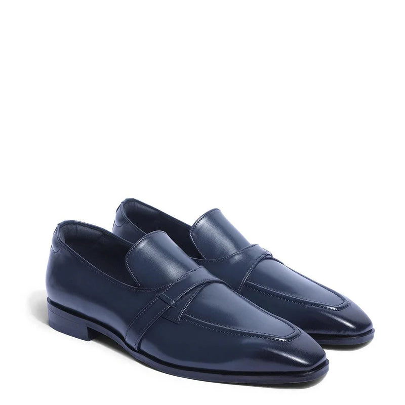 Classic Design Polished Shiny Leather Green Loafer