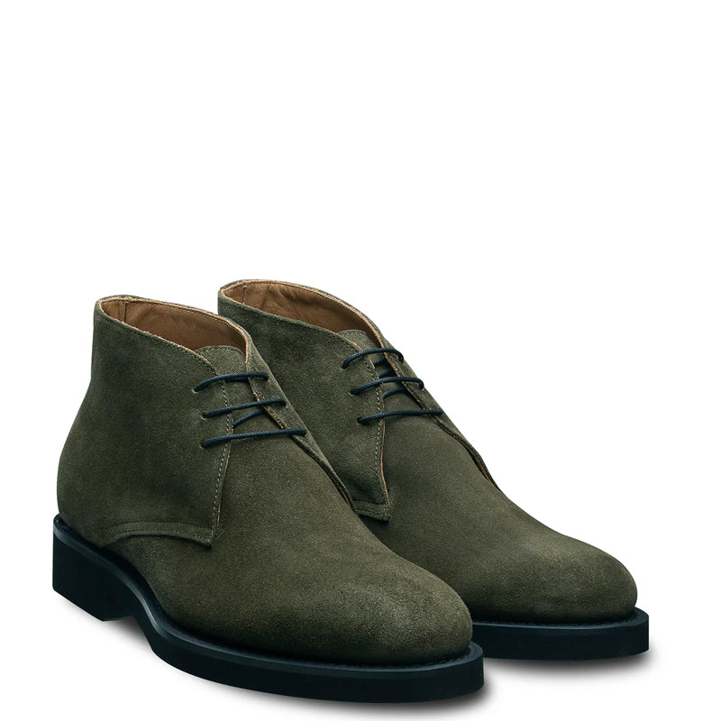 Pure Leather Suede Desert Chukkas Boot Dark