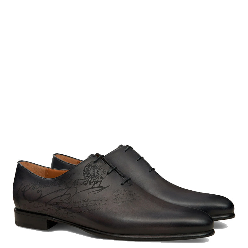 Men Handmade Solid Leather Oxford Black Shoe