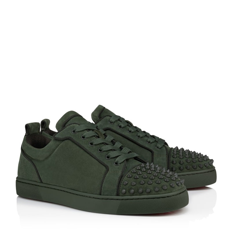 Men Suede Lace-Up Blue Sneaker