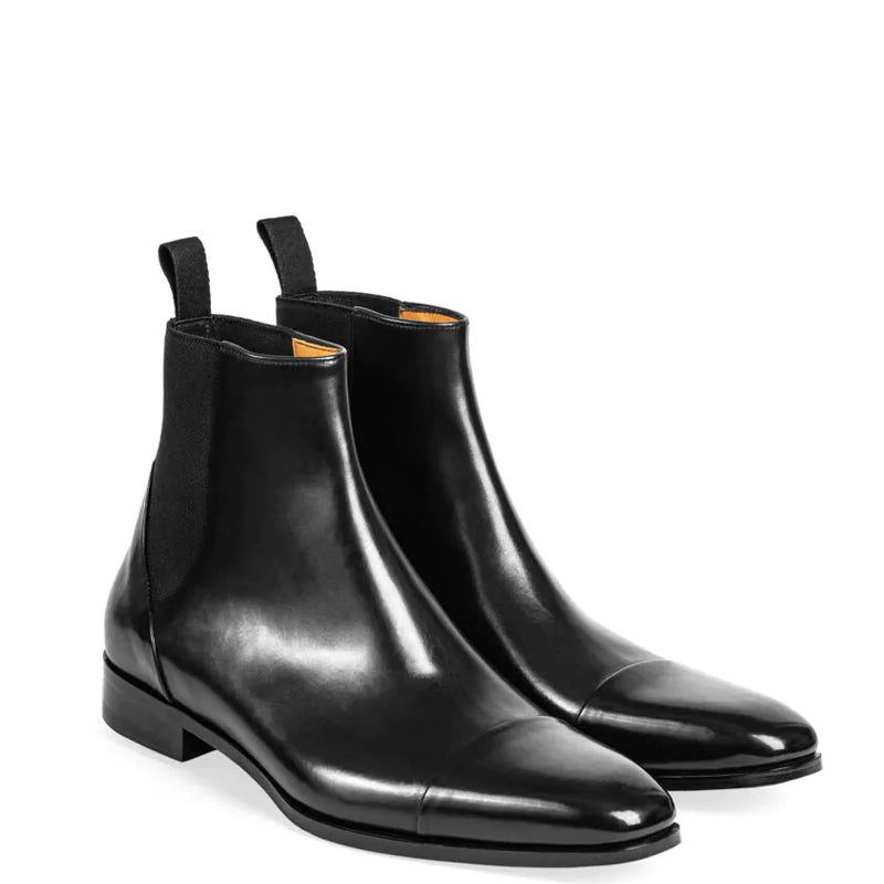 Midnight Classic Shiny Leather Chelsea Boot