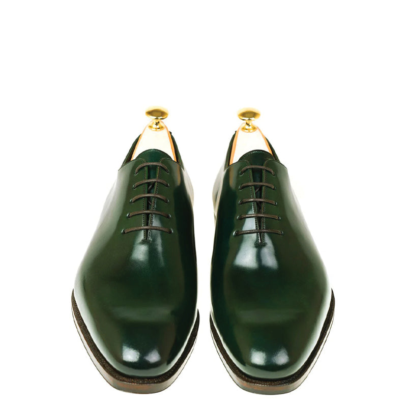 Men Wholecut Plain Shiny Leather Oxford Shoe