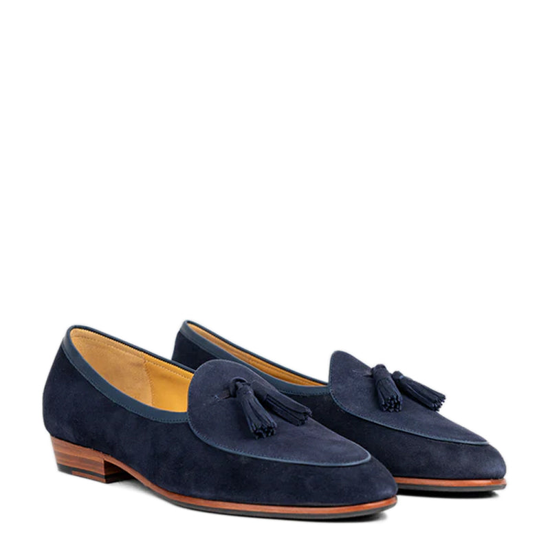 Classic Suede Leather Tassel Brown Loafer