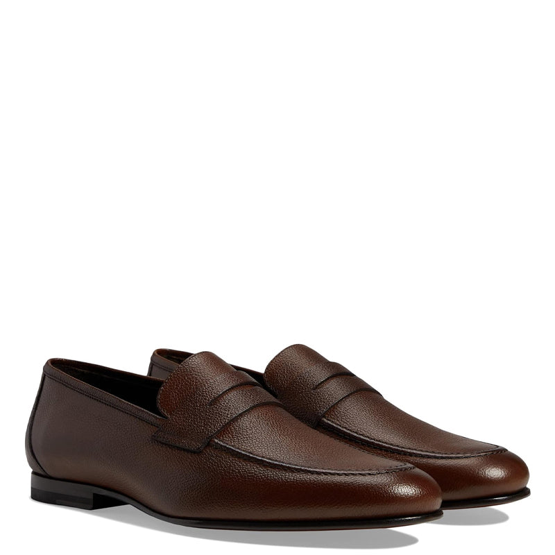 Premium Leather Penny Black Loafer For Men