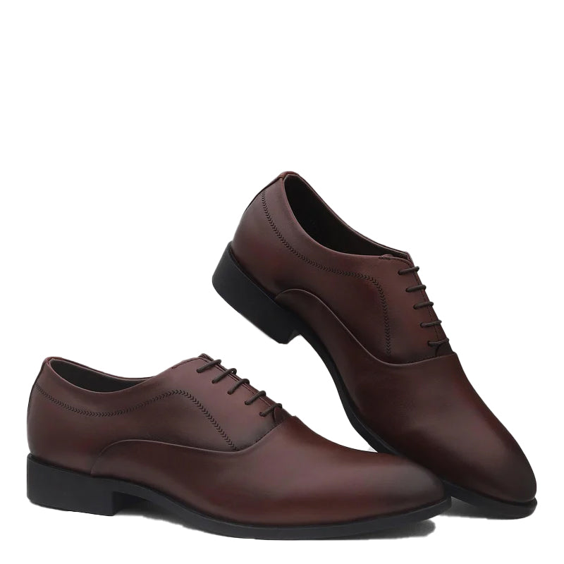 Men Solid Leather Lace UP OxFord Shoes