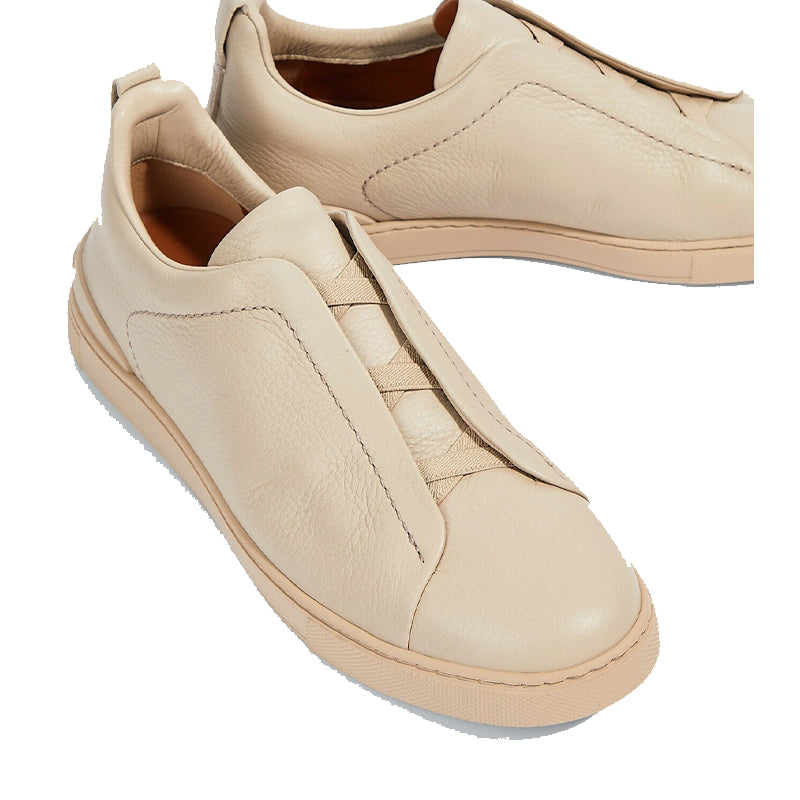 Luxury Triple Stitch Leather Sneaker for Mens
