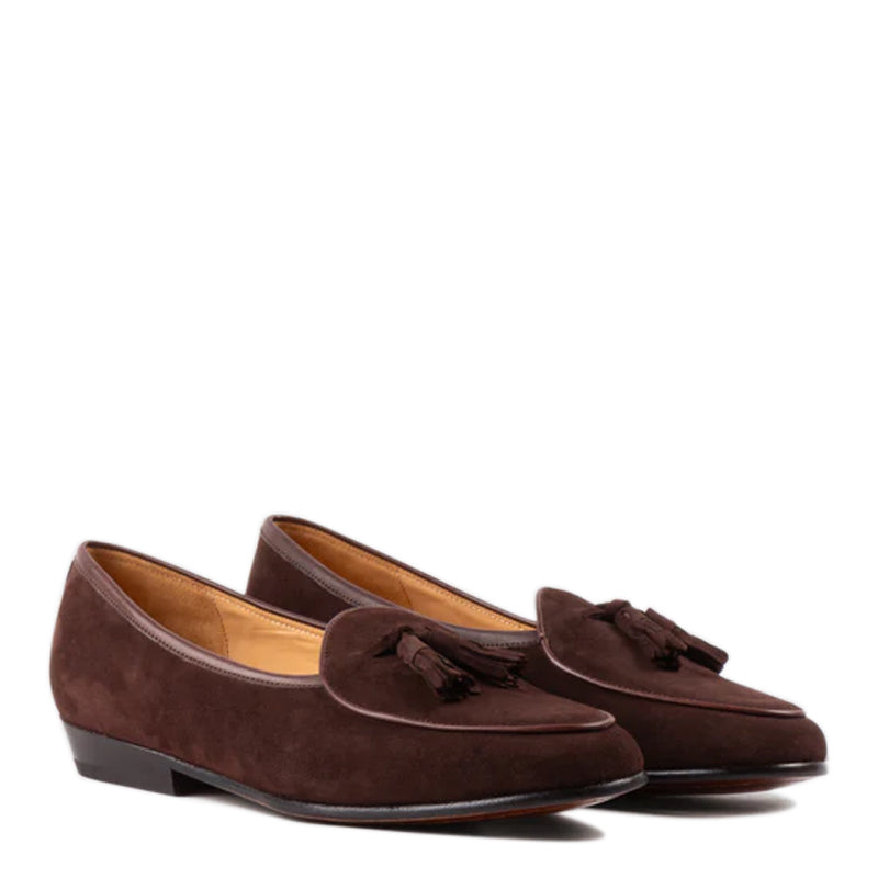 Classic Design Suede Leather Tassel Yellow Loafer