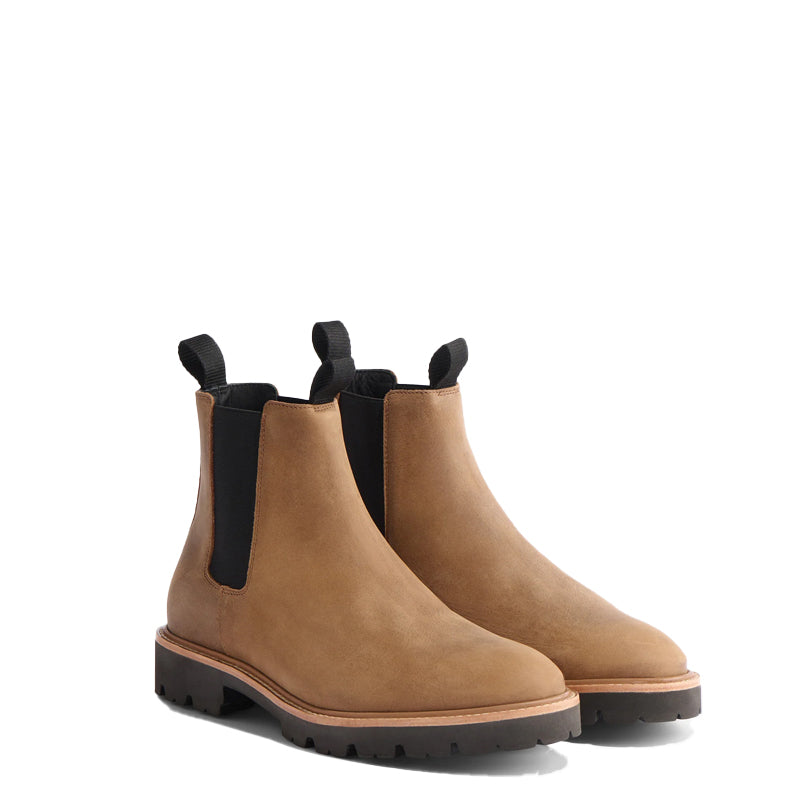 Midnight Double Strip Leather Chelsea Boot