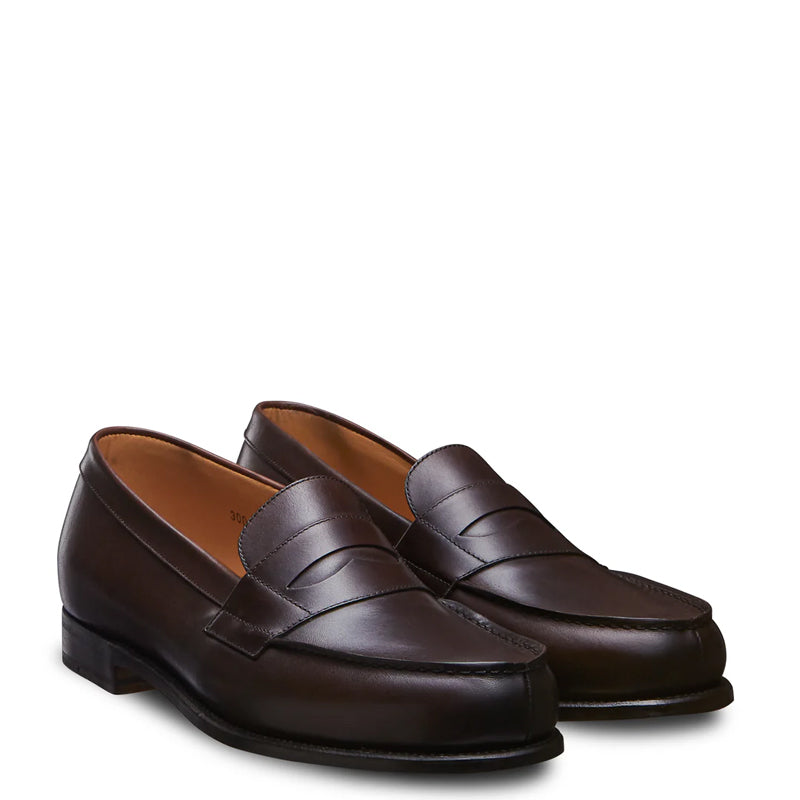 Classic Leather Burgundy Penny Loafer For Men