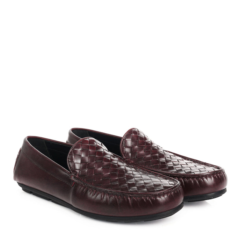 Men Solid Casual Leather Black Loafer