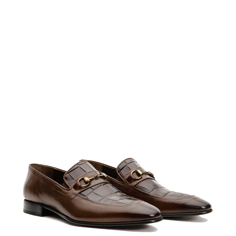 Brown Men s Leather Slip On Shoe