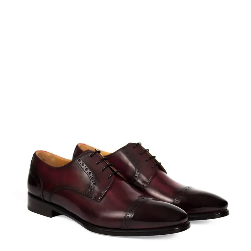 Premium Handmade Leather Cap Toe Oxford Blue Shoe