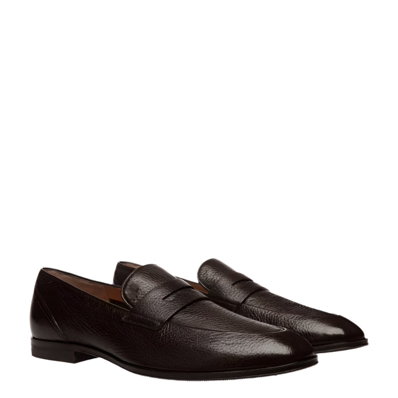 Classic Penny Loafer with Textured Leather