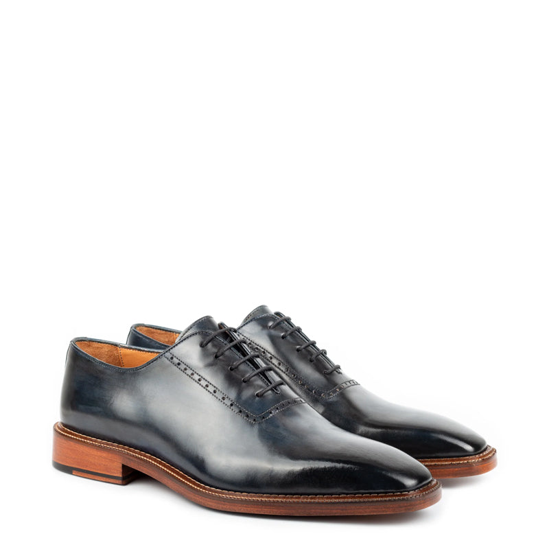 Pure Leather Handmade Wholecut Oxford Shoe Dark