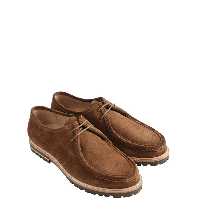 Handmade Tan Suede Leather Formal Derby Shoe