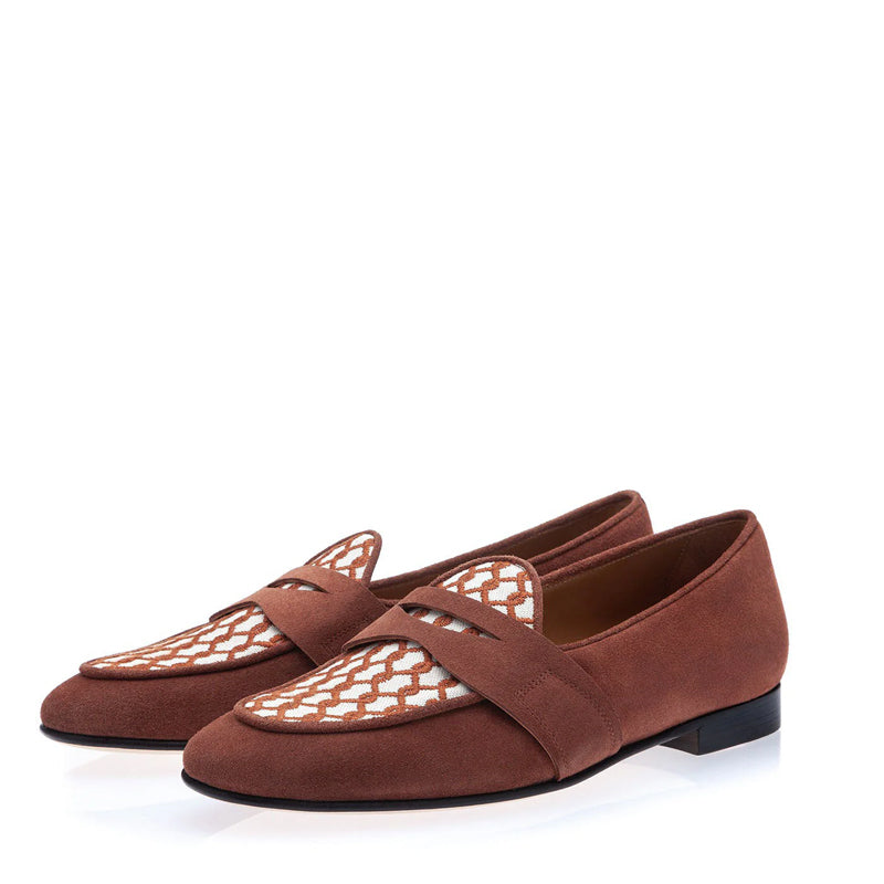 Belgian Suede Slip On Loafers