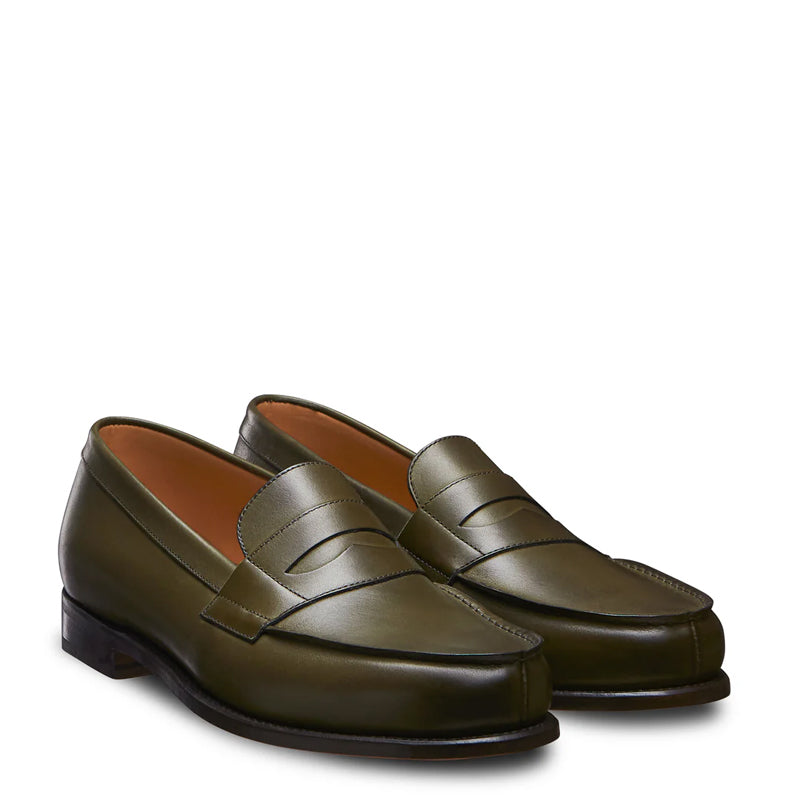 Classic Leather Brown Penny Loafer For Men