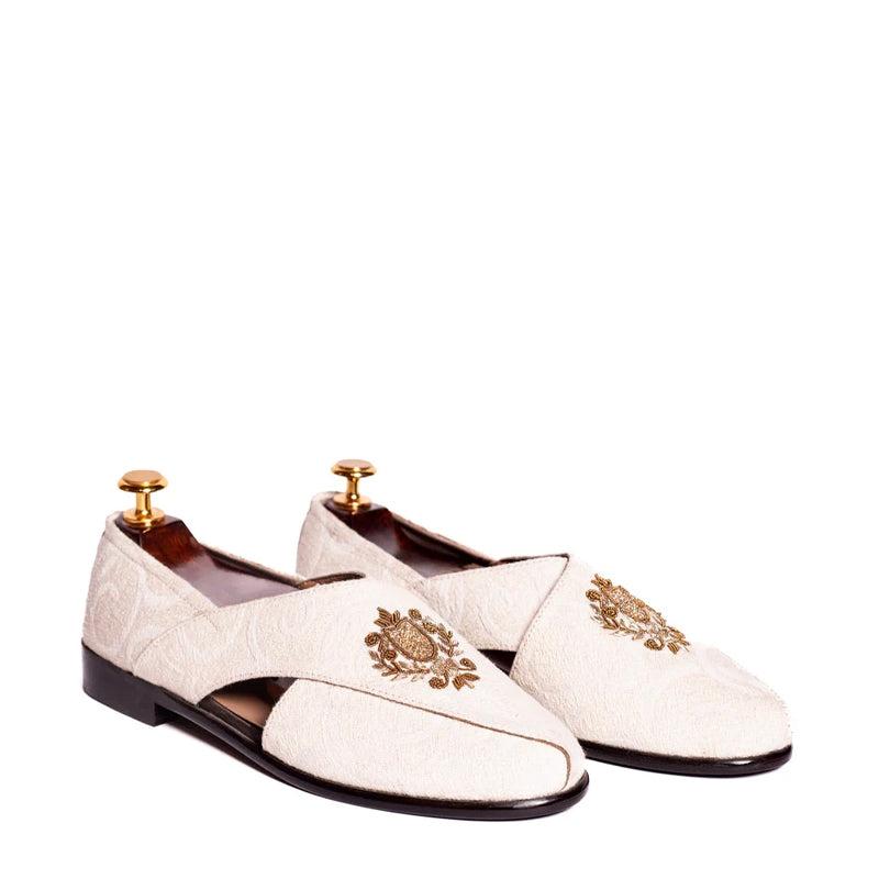 Cross Strap Design Leather Peshawari Sandal