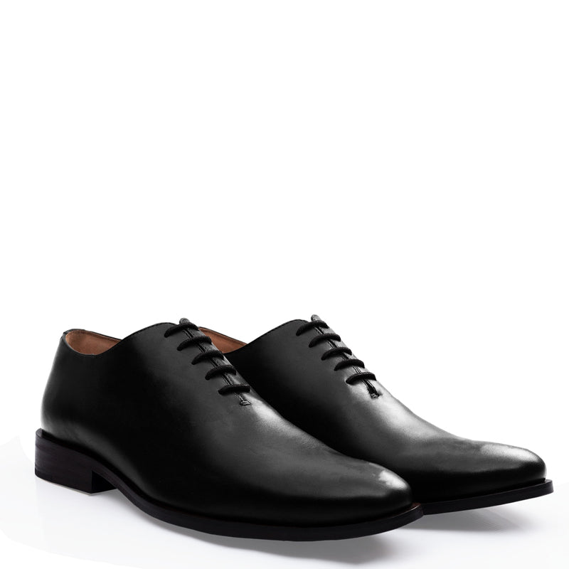Polished Pure Leather Wholecut Oxford Shoe