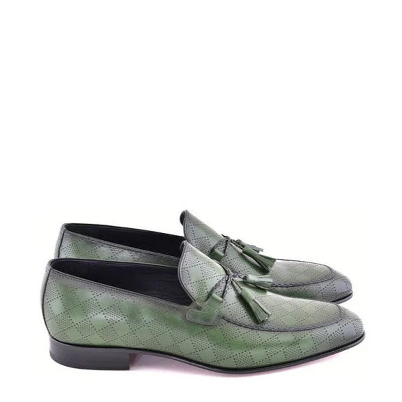 Tassel Trimmed Calfskin Loafers