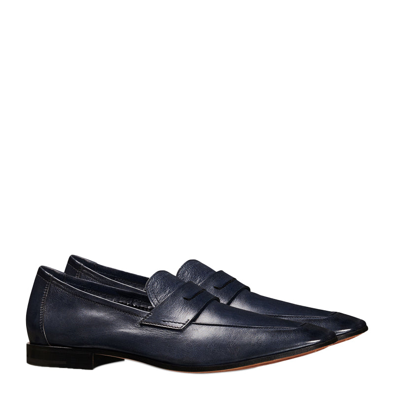 Custom Handmade Plain Leather Brown Loafer