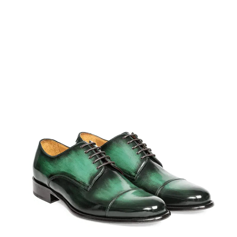 Classic Handmade Shiny Leather Oxford Tan/Brown Shoe