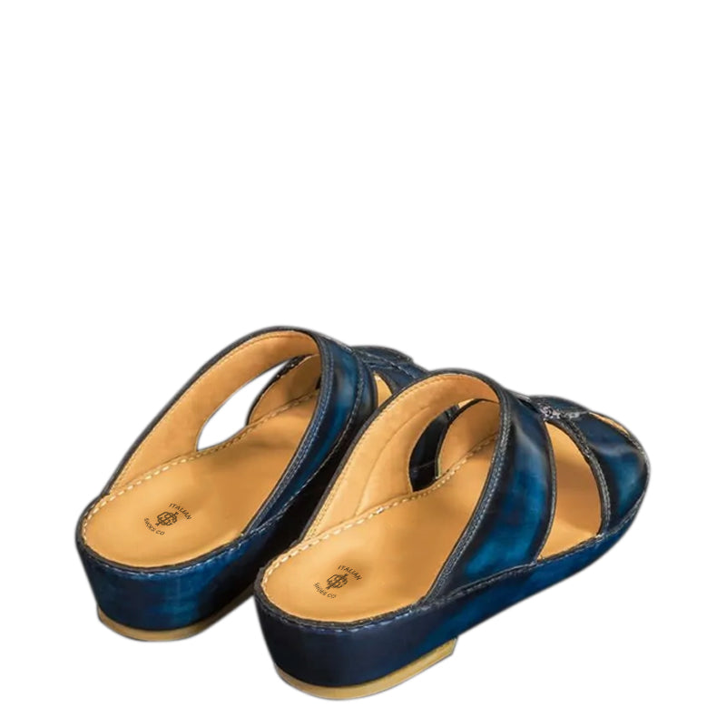 Luxury Handmade Leather Arabic Burgundy Sandal