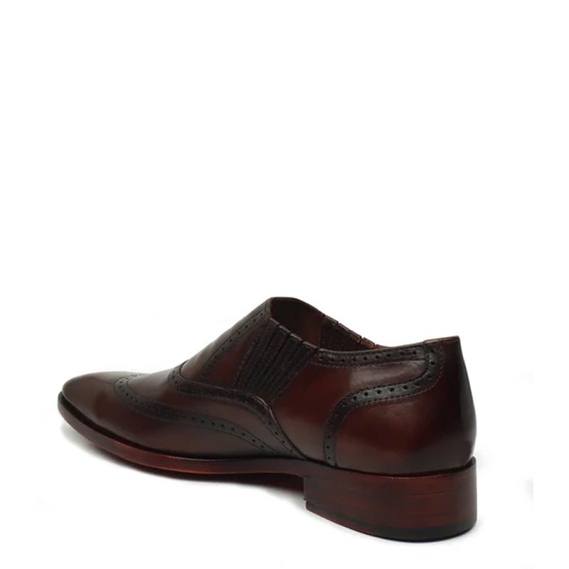 Leather Square Toe Lace-Up Oxford Olive Green Shoe
