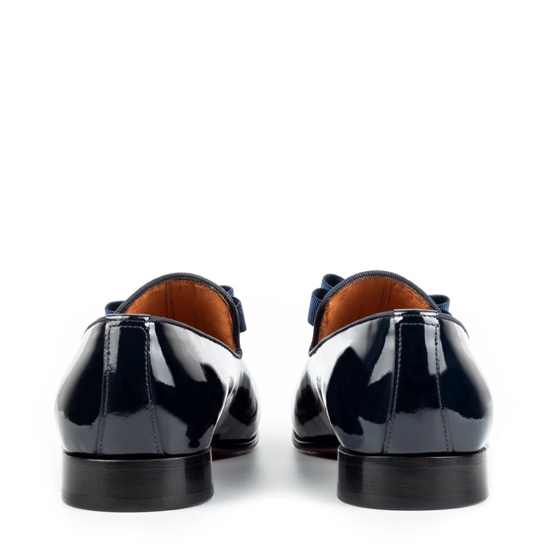 Pure Leather Patent Shiny Blue Loafer