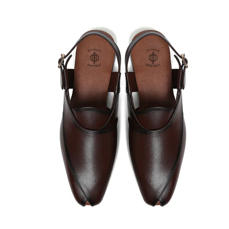 Premium Classic Leather Peshawari Brown Sandal