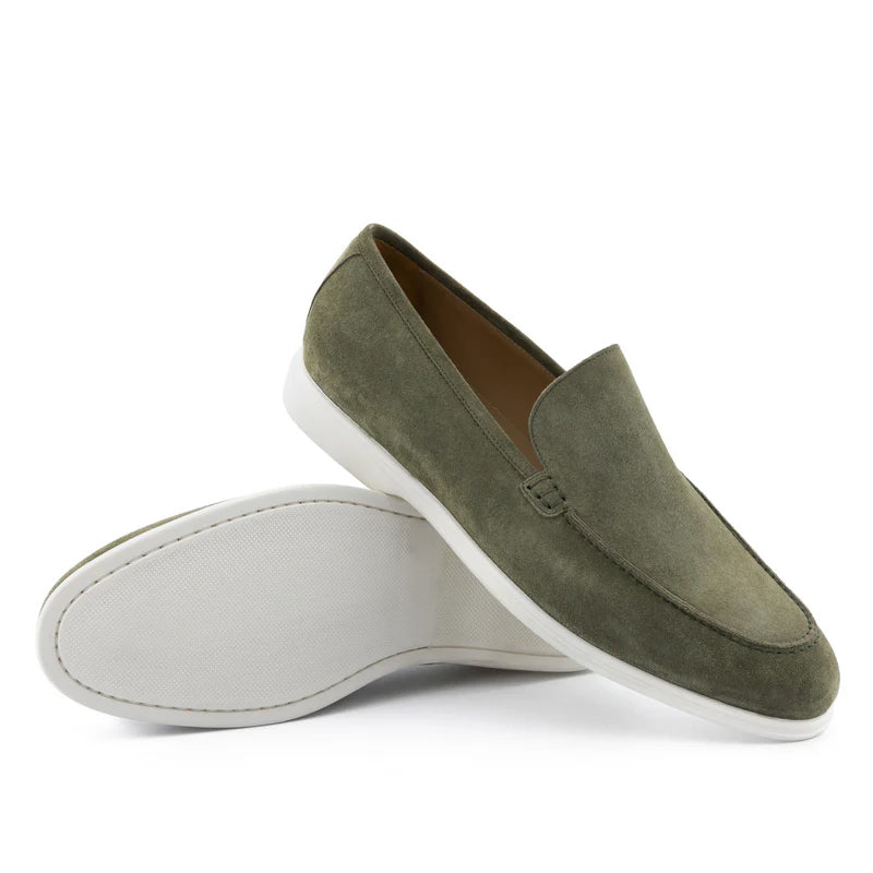 Premium Suede Leather Blue Loafer For Men