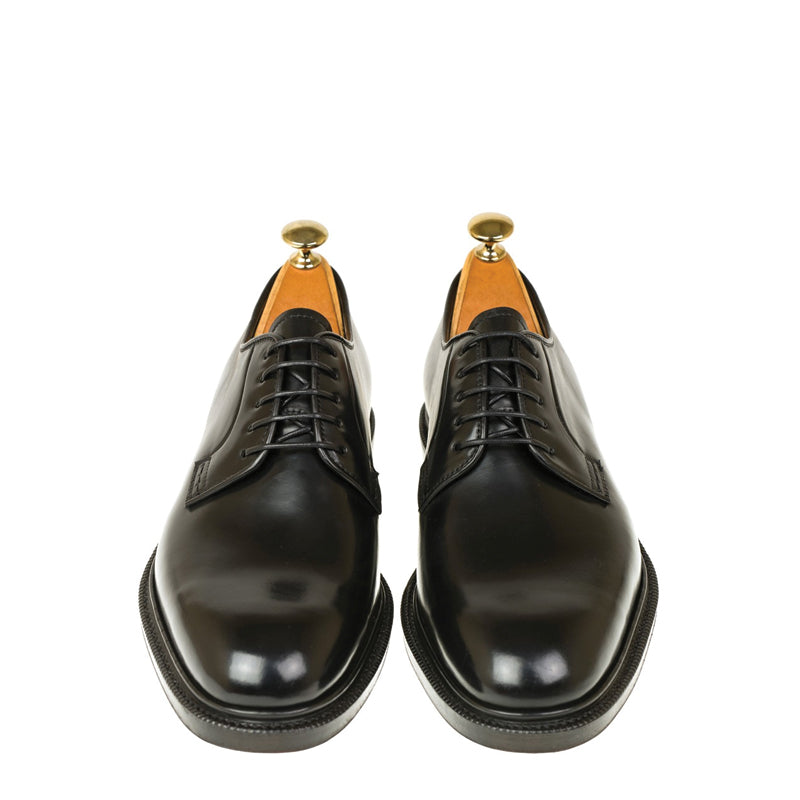 Plain Classic Polished Leather Derby Shoe