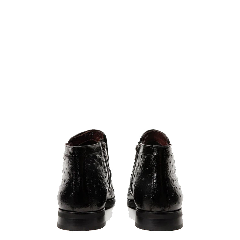 Brown Leather Ankle Zip-Up Boot for Men