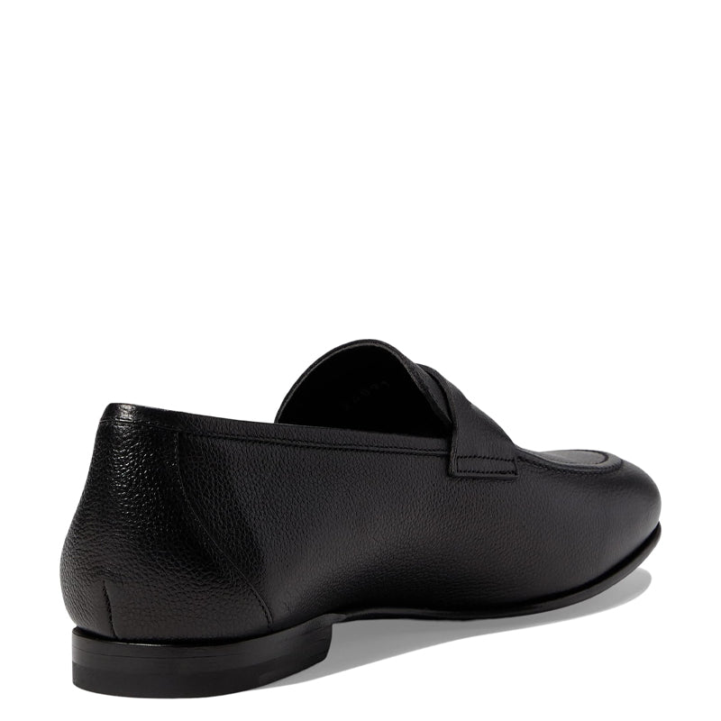 Premium Leather Penny Black Loafer For Men