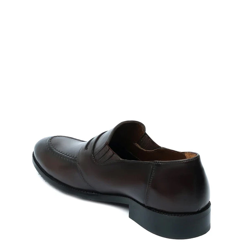 Burgundy Leather Penny Loafer For Men