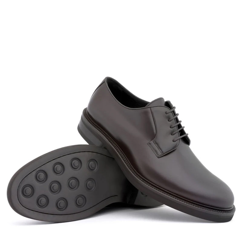 Premium Lace Up Leather Derby Black Shoe