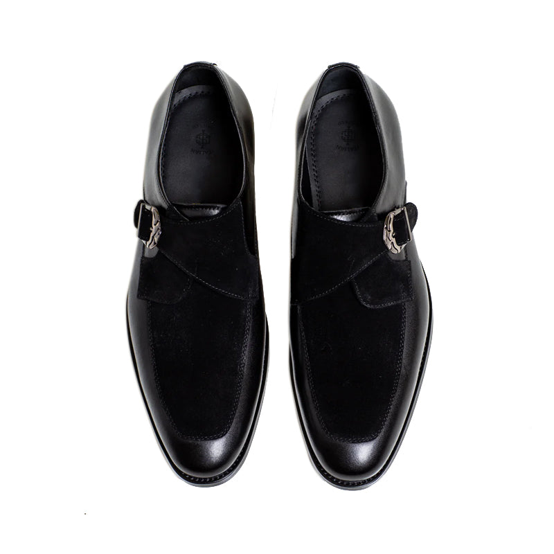 Classic Upper Suede Leather Single MonkStraps Shoe