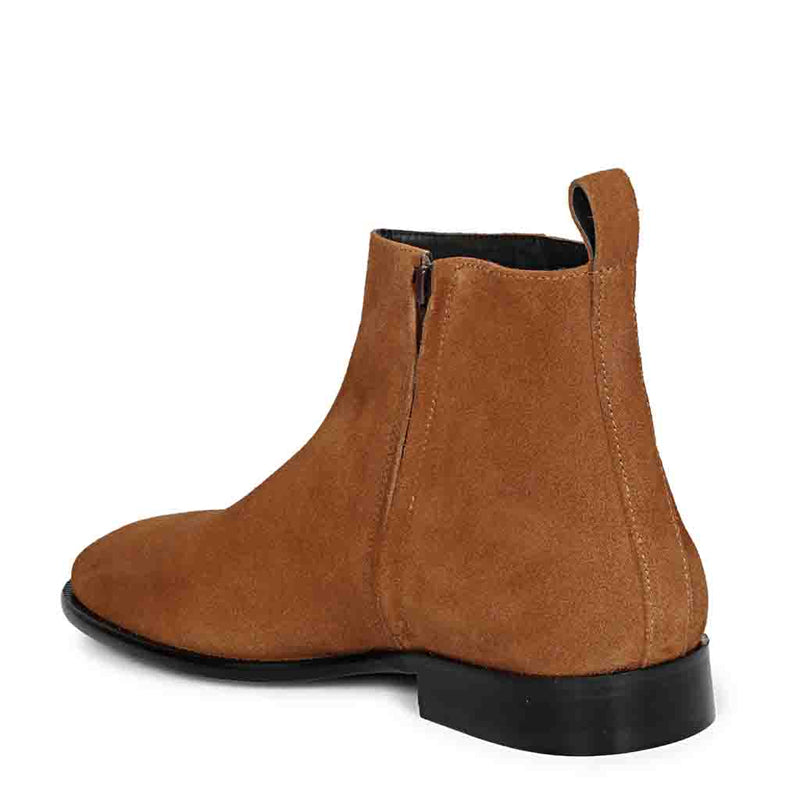 Suede Leather Mid Top Chelsea Boots