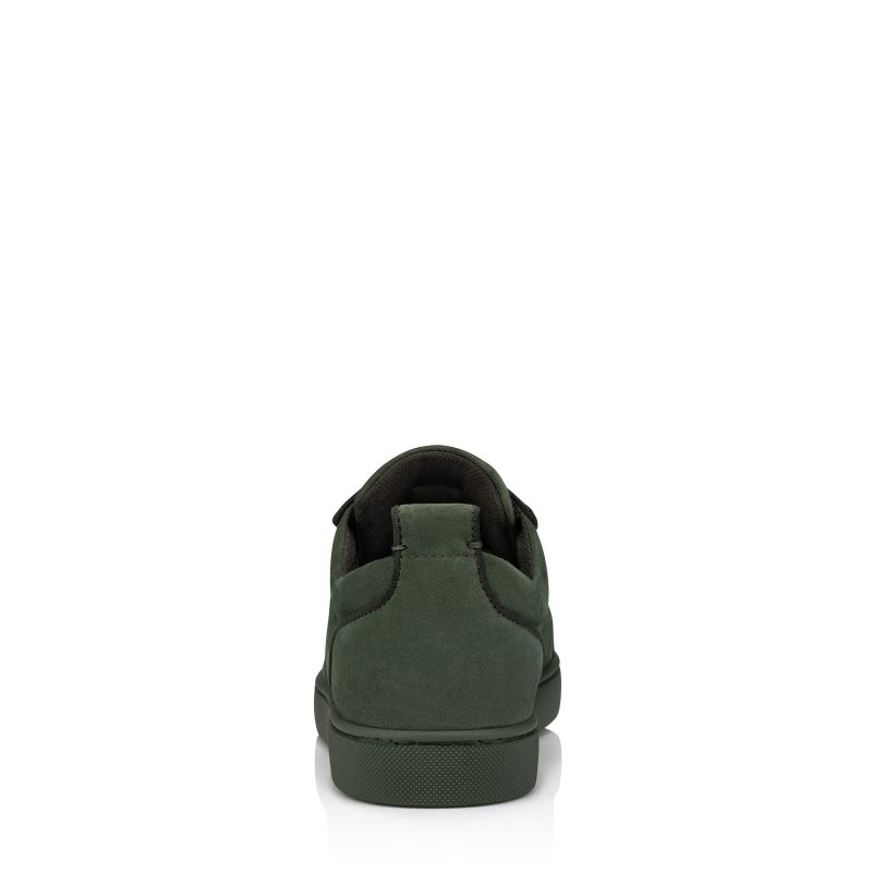 Men Suede Lace-Up Green Sneakers