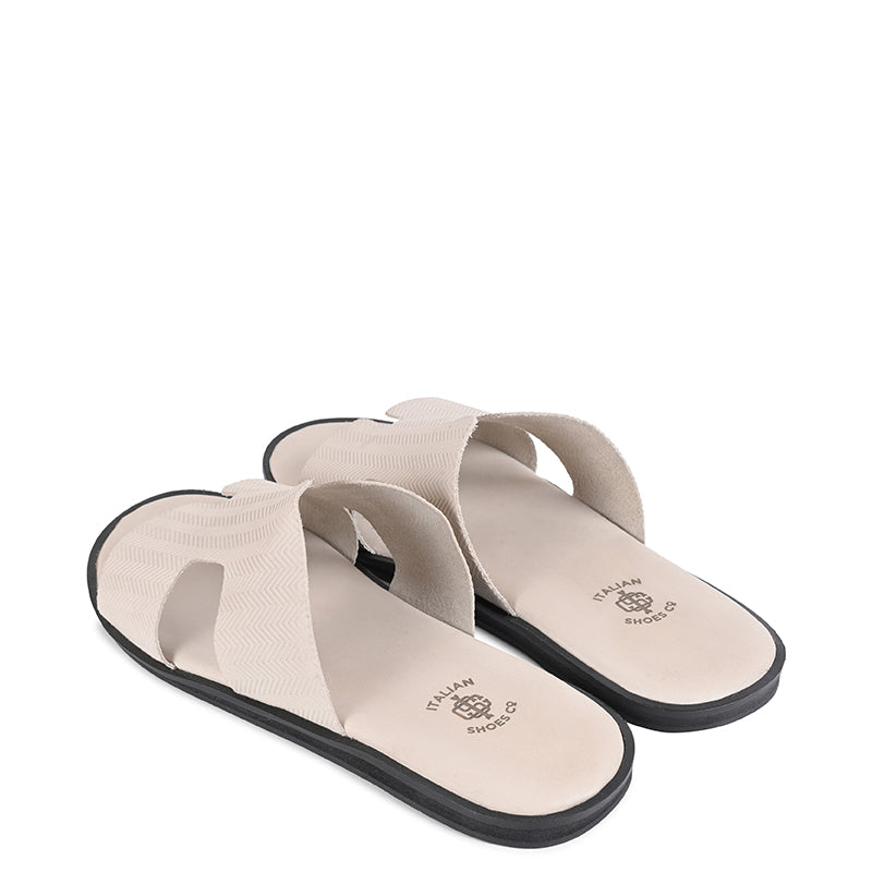 Luxury H-Style Leather Sky Slipper For Men