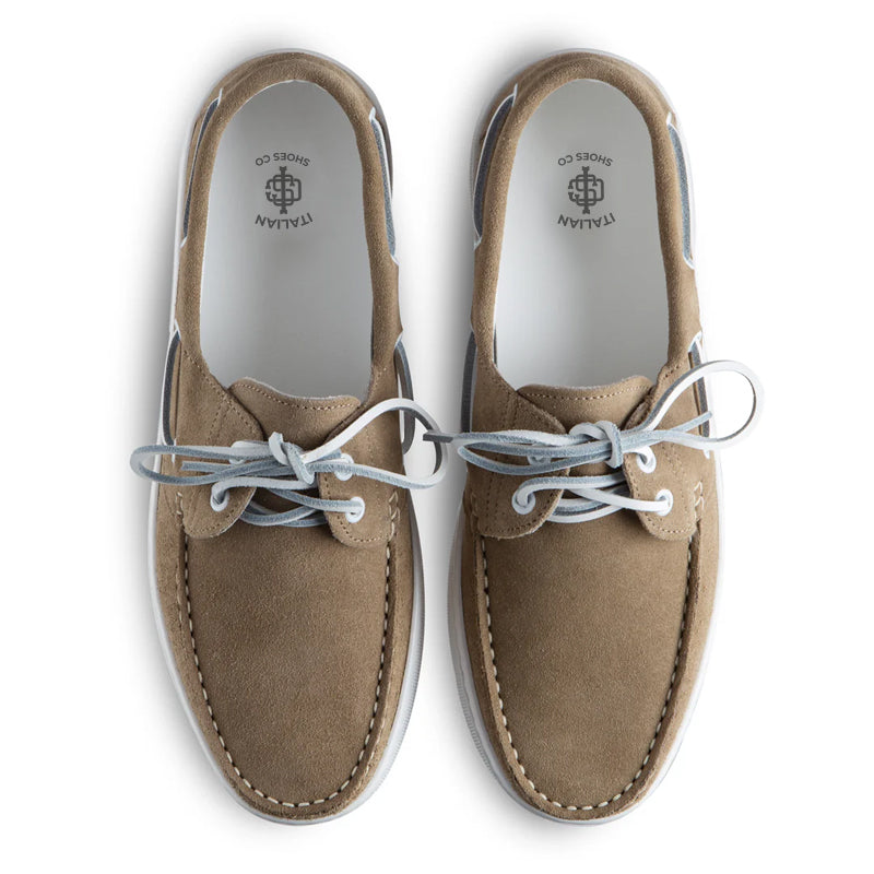 Suede Lace-Up Custom Olive Green Handmade Loafer