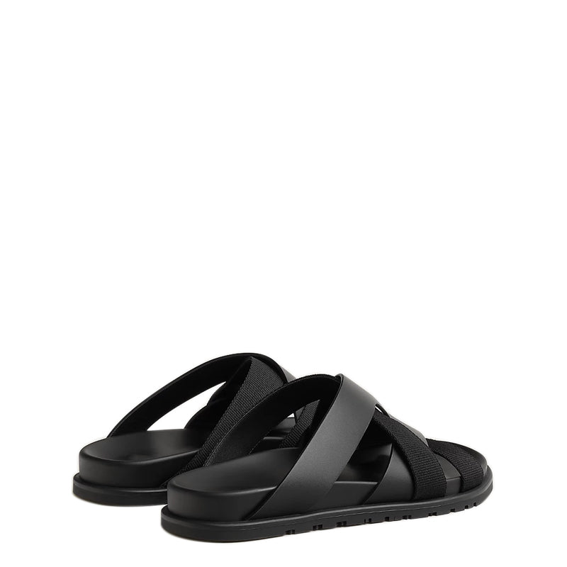 Men Textured Leather Comfort Tan/Brown Sandal
