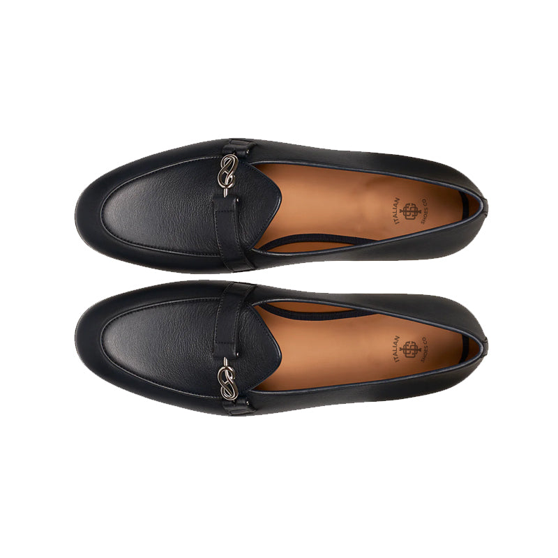 Hammered Leather Loafers Sleek
