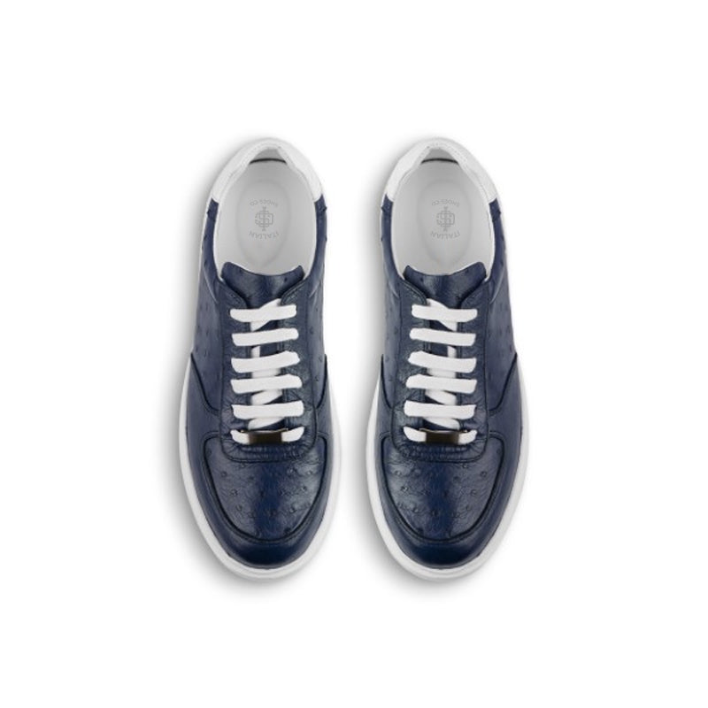 Premium Exotic Leather Blue Sneaker