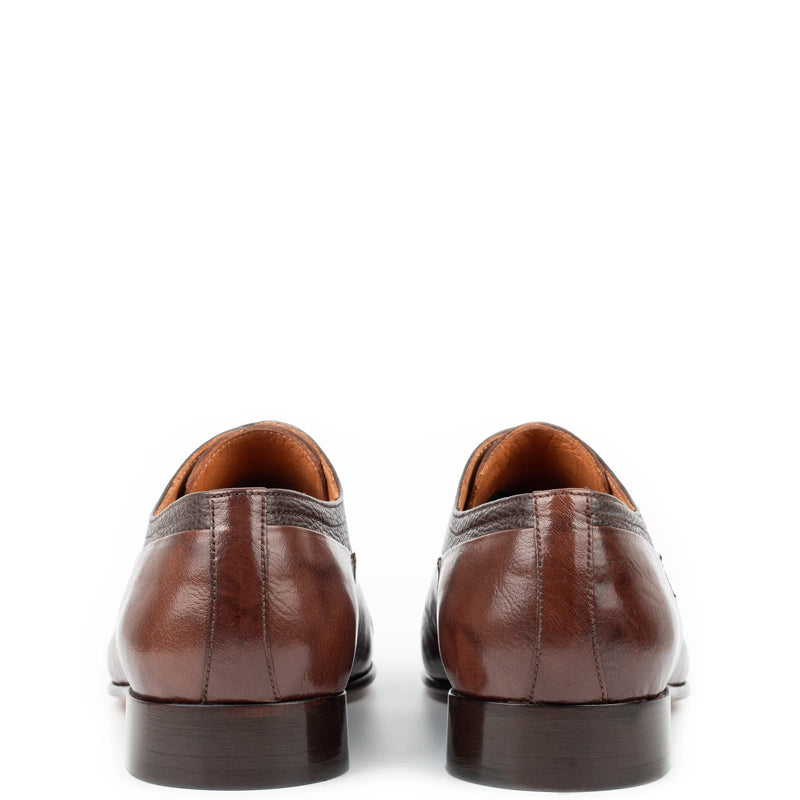 Pure Handmade Leather Textured Oxford Shoe