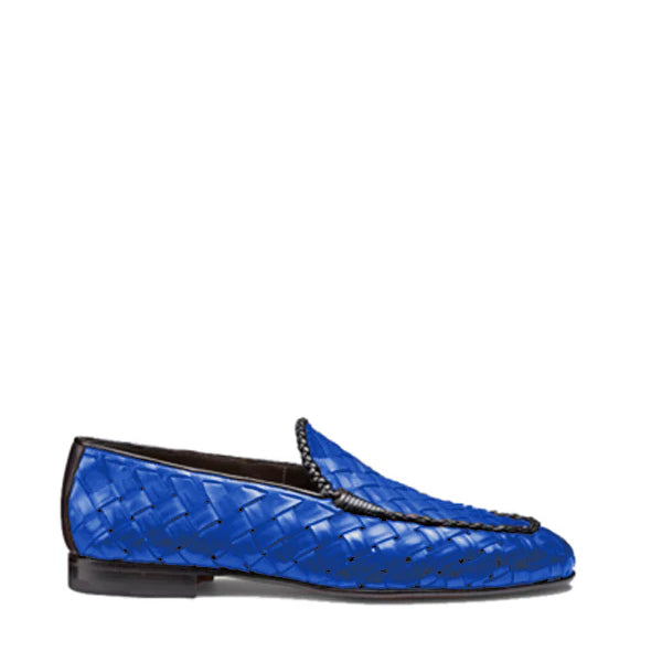 Penny Weaved Leather Loafer Hand Crafted