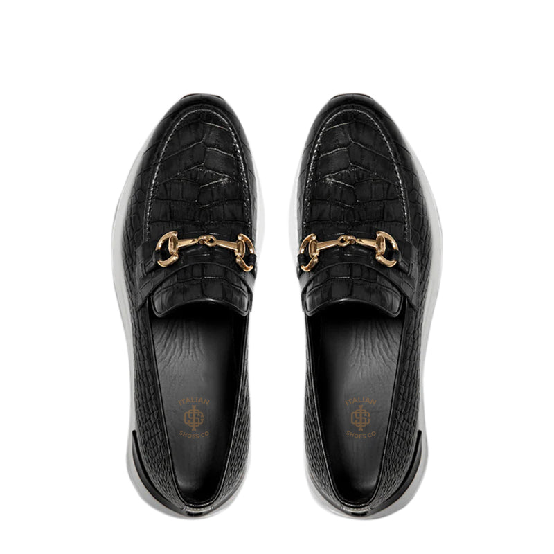 Crocodile Leather Loafer Men s Shoe